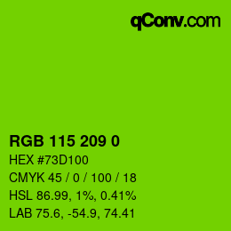 Color code: RGB 115 209 0 | qconv.com