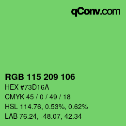 Color code: RGB 115 209 106 | qconv.com