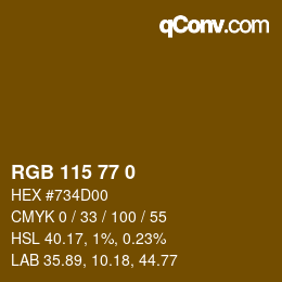Farbcode: RGB 115 77 0 | qconv.com