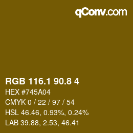 Color code: RGB 116.1 90.8 4 | qconv.com
