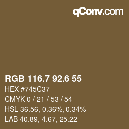 カラーコード: RGB 116.7 92.6 55 | qconv.com