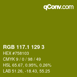 カラーコード: RGB 117.1 129 3 | qconv.com