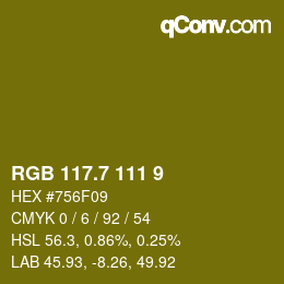 カラーコード: RGB 117.7 111 9 | qconv.com