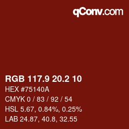 Farbcode: RGB 117.9 20.2 10 | qconv.com