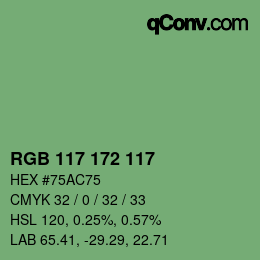 Color code: RGB 117 172 117 | qconv.com