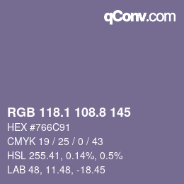 Color code: RGB 118.1 108.8 145 | qconv.com