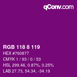 Color code: RGB 118 8 119 | qconv.com