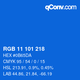 Color code: RGB 11 101 218 | qconv.com