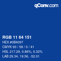 Color code: RGB 11 64 151 | qconv.com