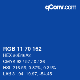 Color code: RGB 11 70 162 | qconv.com