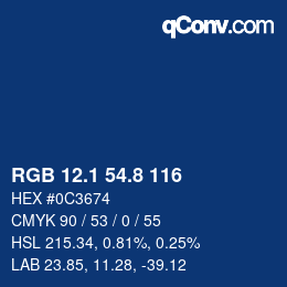 Color code: RGB 12.1 54.8 116 | qconv.com