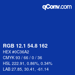 Color code: RGB 12.1 54.8 162 | qconv.com