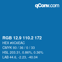 Code couleur: RGB 12.9 110.2 172 | qconv.com