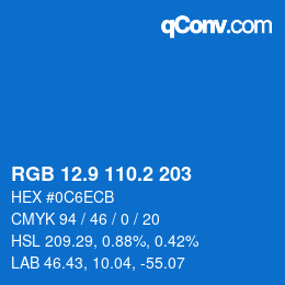 Color code: RGB 12.9 110.2 203 | qconv.com
