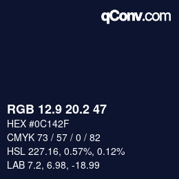Color code: RGB 12.9 20.2 47 | qconv.com