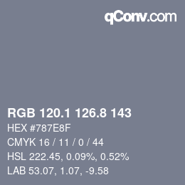 Color code: RGB 120.1 126.8 143 | qconv.com