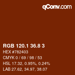 Color code: RGB 120.1 36.8 3 | qconv.com