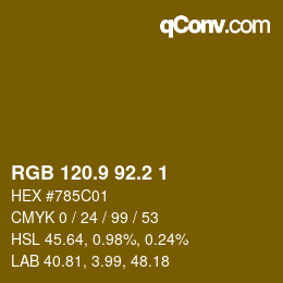 Color code: RGB 120.9 92.2 1 | qconv.com