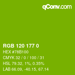 Farbcode: RGB 120 177 0 | qconv.com