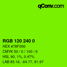 Color code: RGB 120 240 0 | qconv.com