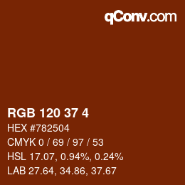 カラーコード: RGB 120 37 4 | qconv.com