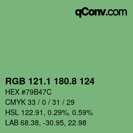 Color code: RGB 121.1 180.8 124 | qconv.com