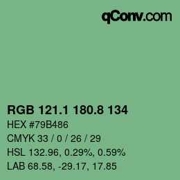 Color code: RGB 121.1 180.8 134 | qconv.com