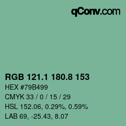 Color code: RGB 121.1 180.8 153 | qconv.com