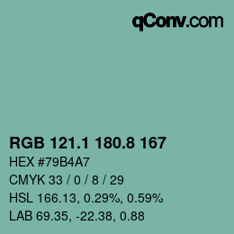 Color code: RGB 121.1 180.8 167 | qconv.com