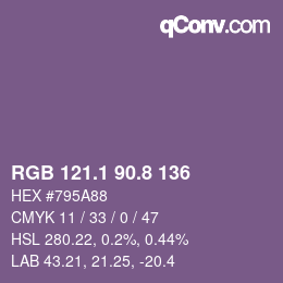 Color code: RGB 121.1 90.8 136 | qconv.com