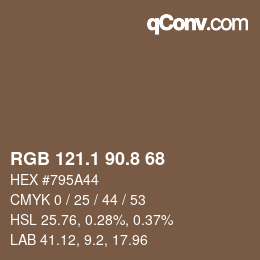 Color code: RGB 121.1 90.8 68 | qconv.com