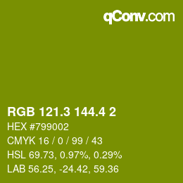 カラーコード: RGB 121.3 144.4 2 | qconv.com