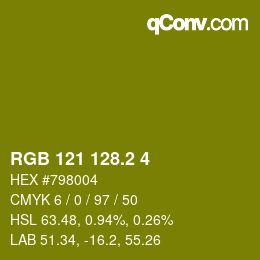 カラーコード: RGB 121 128.2 4 | qconv.com