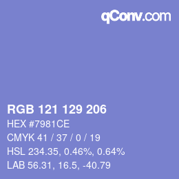 Color code: RGB 121 129 206 | qconv.com