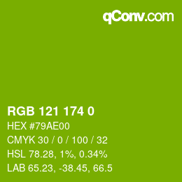Color code: RGB 121 174 0 | qconv.com