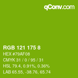 Color code: RGB 121 175 8 | qconv.com