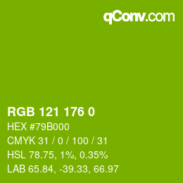 Color code: RGB 121 176 0 | qconv.com