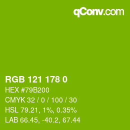 Color code: RGB 121 178 0 | qconv.com