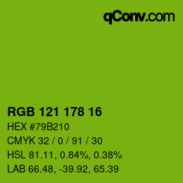 Color code: RGB 121 178 16 | qconv.com