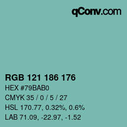 Code couleur: RGB 121 186 176 | qconv.com