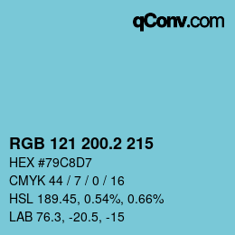 カラーコード: RGB 121 200.2 215 | qconv.com