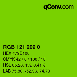 Color code: RGB 121 209 0 | qconv.com
