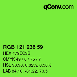 Color code: RGB 121 236 59 | qconv.com
