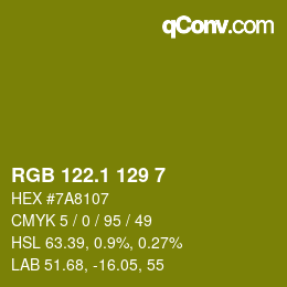 カラーコード: RGB 122.1 129 7 | qconv.com