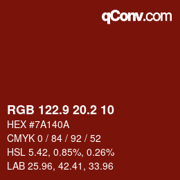 Color code: RGB 122.9 20.2 10 | qconv.com