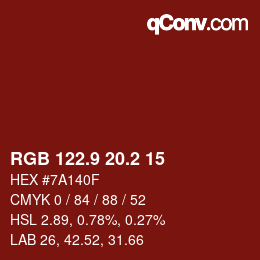 Color code: RGB 122.9 20.2 15 | qconv.com