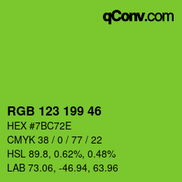 Color code: RGB 123 199 46 | qconv.com