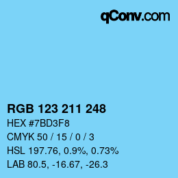 Color code: RGB 123 211 248 | qconv.com