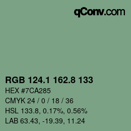Color code: RGB 124.1 162.8 133 | qconv.com