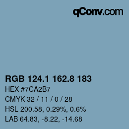 Farbcode: RGB 124.1 162.8 183 | qconv.com